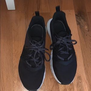 Black Reebok sneakers